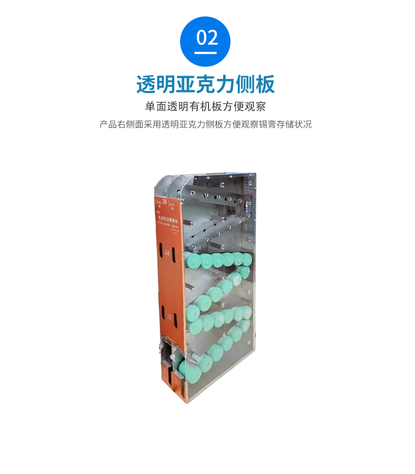 不銹鋼錫膏先進(jìn)先出透明側(cè)面亞克力板